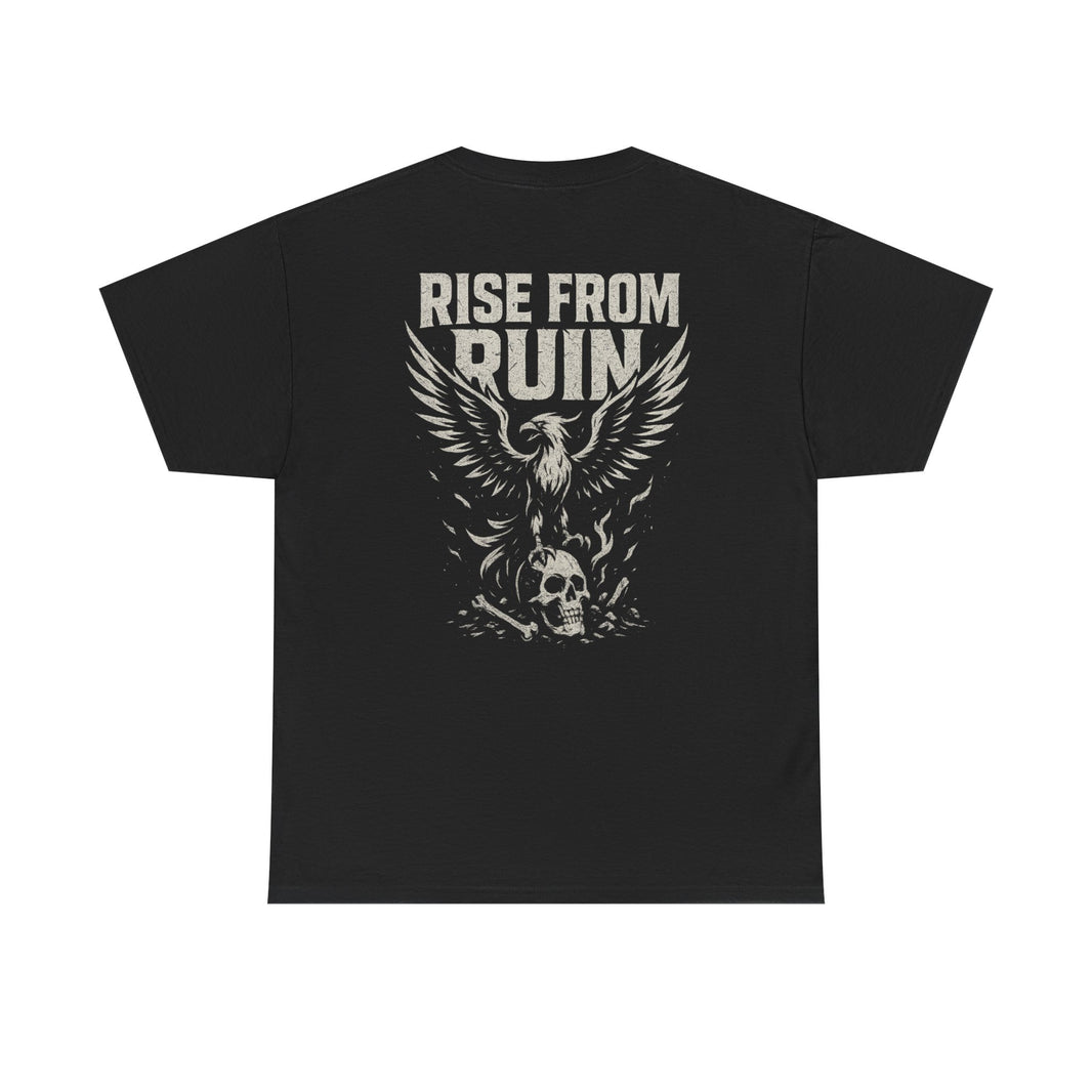 Black Pure Young Warrior T-shirt with Rise From Ruin design